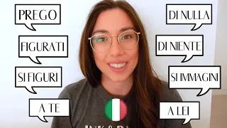 8 words and expressions Italians use to respond to "grazie" (IT, AR subtitles)