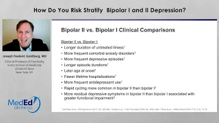 How Do You Risk Stratify Bipolar I and II Depression?