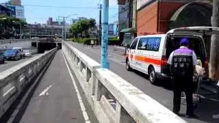 Motorcycle Crash in Narrow Tunnel