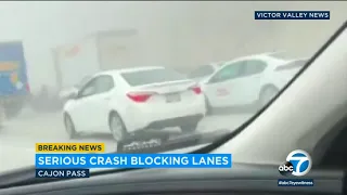 VIDEO: Cajon Pass: At least 27 people injured in multi-vehicle crash on SB 15 Freeway | ABC7