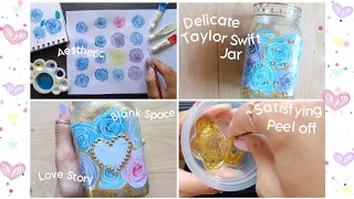 Taylor Swift Jar🎵 5-minute Tutorial | DIY Jar Art 🎤 #TaylorSwift #JarArt #JarPainting #FanArt 💕
