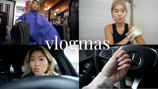 VLOGMAS DAY 8 | VACATION PREP: Hair, Nails, Eyebrows, My Tanning Routine (we do it all)