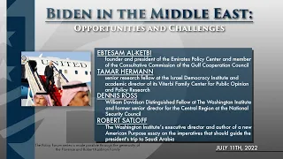 Biden in the Middle East: Opportunities and Challenges