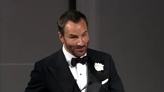 2019 CFDA Fashion Awards: DVF and Tom Ford Share a Moment on Stage