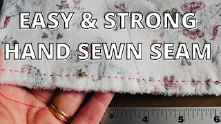 Hand Sewing Tutorial (RIGHT HANDED): Easy and Strong Seam