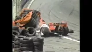 CART Detroit 1993 Big crash Fittipaldi