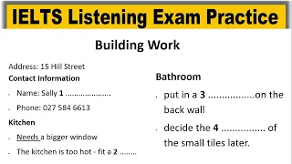 Building Work listening practice test 2024 with answers | IELTS Listening Practice Test 2024 #ielts