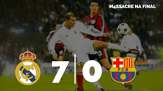 SHOW DE ZINDANE e BECKMANN - Real Madrid 7 x 0 Barcelona | Melhores Momentos completo - 2003