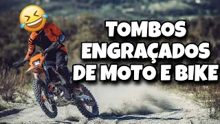 TOMBOS ENGRAÇADOS DE MOTO E BICICLETA: TENTE NÃO RIR #tentenaorir #moto #tombos #comedia #like4like