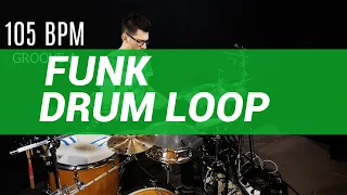 Funk drum loop 105 BPM // The Hybrid Drummer