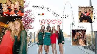 HOMECOMING WEEK IN MY LIFE grwm + vlog!! | hoco dance, football, volleyball, spirit days🪩⭐️❤️