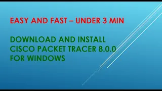 Cisco Packet Tracer 8 0 0 for windows  install