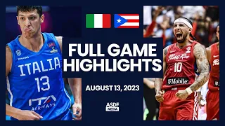 Italy vs  Puerto Rico Full Game Highlights (Friendly Game In FIBA World Cup 2023)