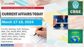 17-18 March 2024 Current Affairs by GK Today | GKTODAY Current Affairs - 2024