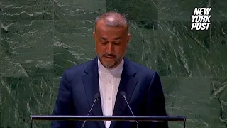 Iran foreign minister warns US at United Nations: ‘Will not be spared from this fire’