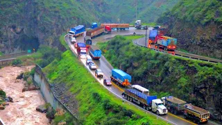 Rutas peligrosas -  Lluvias y derrumbes -  Carretera central - Buses del perú 2023