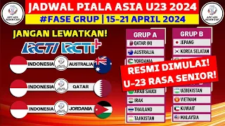 Jadwal Piala Asia U23 2024 - Timnas Indonesia vs Australia - Piala Asia 2024 Qatar