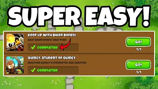 How To BEAT The 2 NEW QUESTS! (Keep up with Biker Bones & Quincy, Student of Quincy)