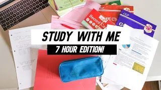 Study With Me 7 Hours | GCSE Exam Preparations
