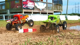 A KING & A HOG - WESTON & DENNIS ANDERSON RACE RC MEGA TRUCKS AT THE MUDDY MOTORSPORTS PARK - LOSI