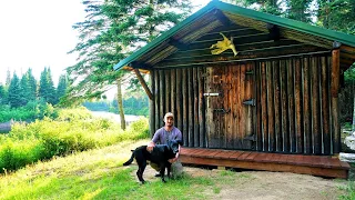 LOG CABIN ON THE RIVER | Chinking the Cabin (with a dog)