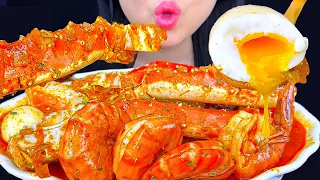ASMR MUKBANG | NO TALKING Giant King Crab Seafood Boil | Eating Sounds | ASMR Phan