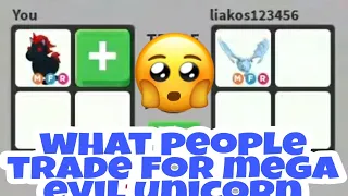 What People Offer For Mega Evil Unicorn In Adopt Me Trading