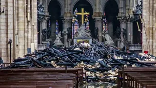 Video shows damage inside Notre Dame cathedral after fire