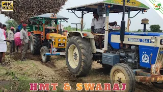 Swaraj 744 FE King  HMT Tractor Stuck with sugarcane Load | Tractor Video