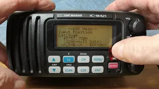 Sending a DSC Distress Alert. ICOM M421 DSC VHF Marine Band Radio