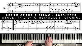 A:3 Minuet in C by A. Reinagle | ABRSM Grade 1 Piano 2023-2024 | Tutorial