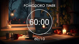 60/10 Pomodoro Timer 🌼 Relaxing Lofi, Study With Me, Stay Motivated ✨ Focus Station