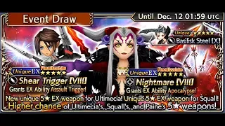 Ultimecia and Squalls EX Banner - Dissidia Final Fantasy Opera Omnia Global Pulls