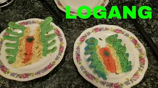 Pancake art challenge (Jake Paul Team 10 logo and Logan Paul Maverick logo!!!)