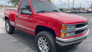 1998 Chevy Silverado Stepside V8 Z71 Off Road 4x4 Original Victory Red w/ Gray Automatic!