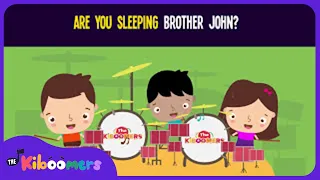 Are You Sleeping Brother John Lyric Video - The Kiboomers Preschool Songs & Nursery Rhymes