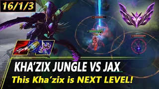 RANK 1 KHAZIX CN - QIUYI KHA'ZIX JUNGLE VS JAX | KR MASTER