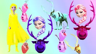 Wrong head Elsa Anna Olaf Frozen Disney Princess | wrong head fun puzzle Ep 8