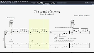 吉他譜_The sound of silence   Guitar Pro 7