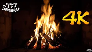 🔥 Vintage Fireplace | Fireplace 4K | Burning Logs | Камин 4K | Звуки огня | Камин | Звук для сна | 火