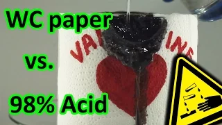 ☠️Sulphuric acid vs. WC paper☠️ | AcidTube-Chemical reactions⚗️