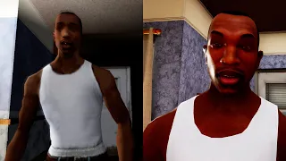 GTA San Andreas Definitive Edition Comparison - ORIGINAL VS DEFINITIVE EDITION