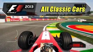 F1 2013 (PS3) - Driving All 12 Classic Cars - Wheelcam (4K@60)