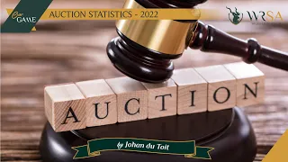 Johan Du Toit : National Council Meeting 25 Jan 2023 Auction Statistics