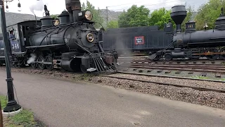 Steam train wheel slip