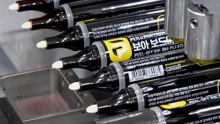 Manufacturing Process of Whiteboard Marker Pens in Korean Ink Pen Factory