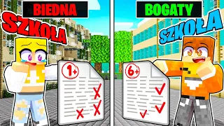 BOGATY UCZEŃ vs BIEDNY UCZEŃ W SZKOLE w Minecraft!