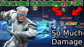 6 Star Rank 5 Ascended Quicksilver Max Boosted Gameplay! Insane Numbers! Marvel Contest Of Champions