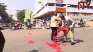 Police hunt KCCA councillor Ssegirinya for holding red-ribbon protest at parliament