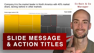 Consulting Presentation Slides: Slide Message & Action Titles (Bain & Company, BCG, McKinsey)
